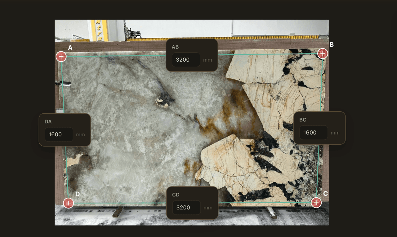 Slabkast photo calibration